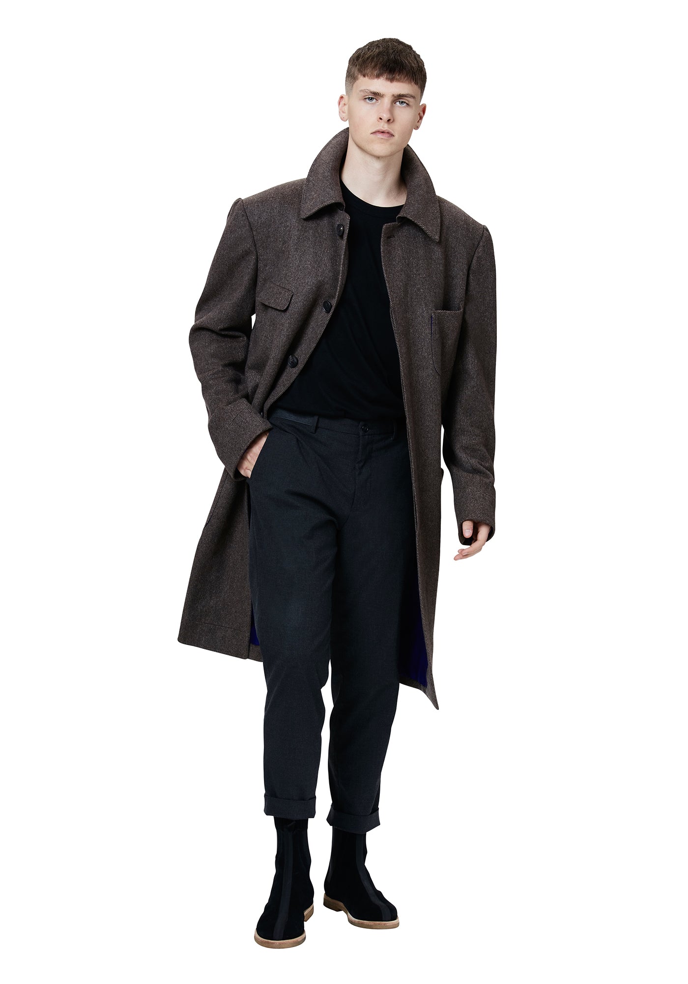 Greenleaf Cashmere Military Coat
