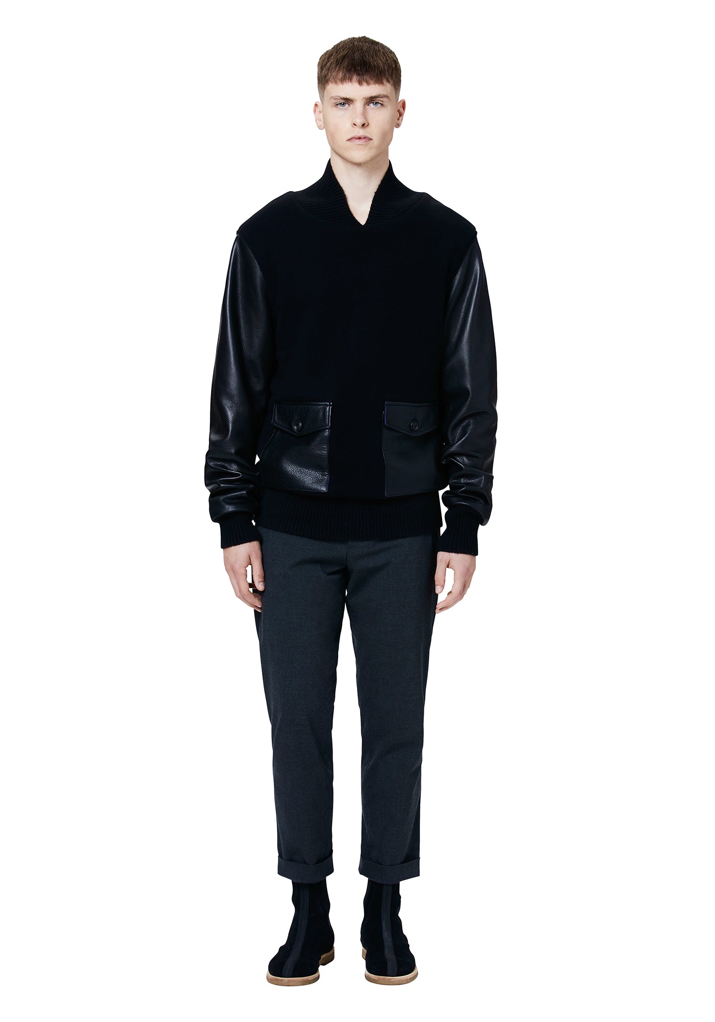 Schinner Leather Varsity Pullover