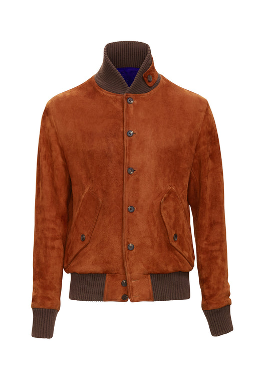 Poinsettia Suede Bomber