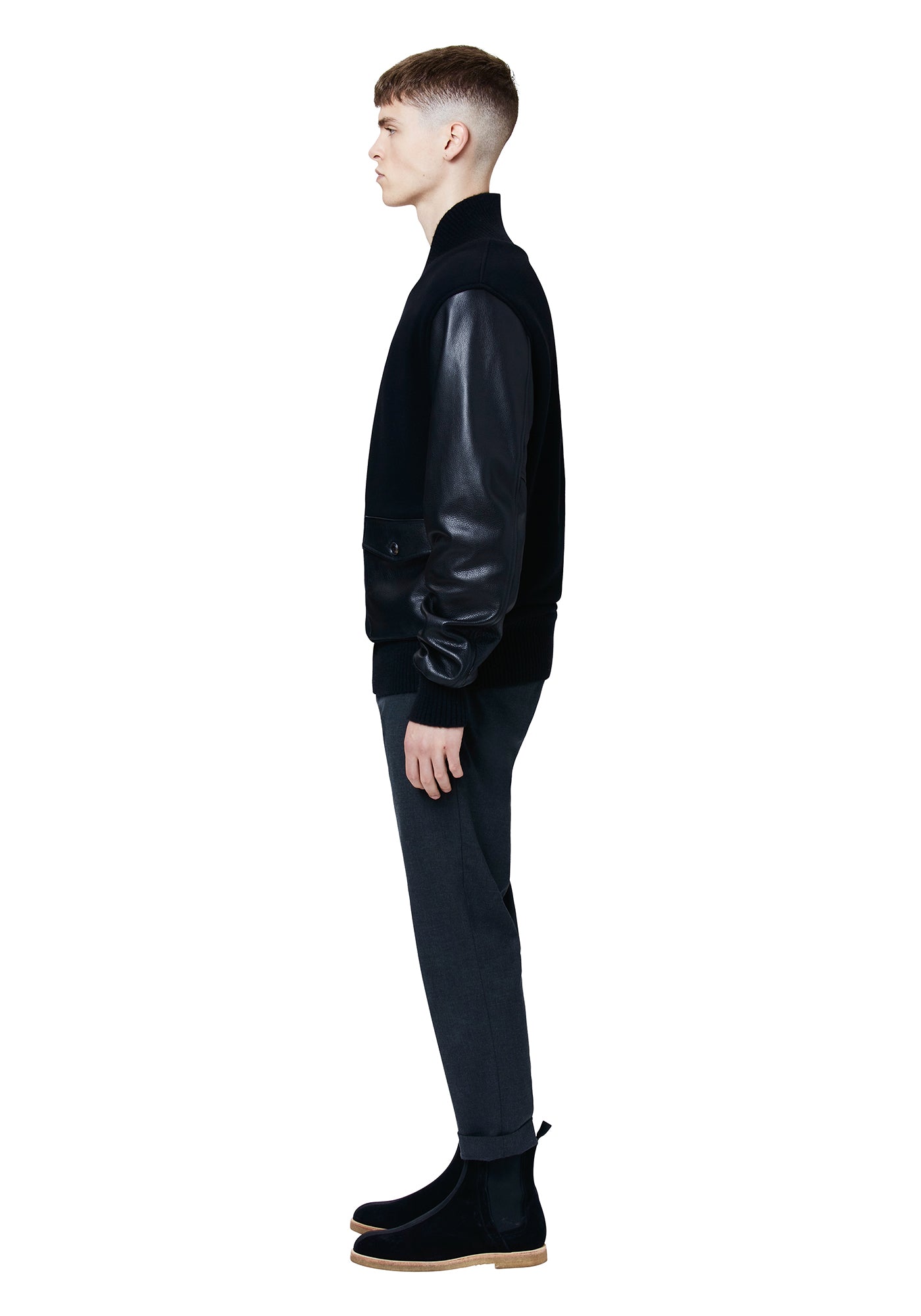 Schinner Leather Varsity Pullover