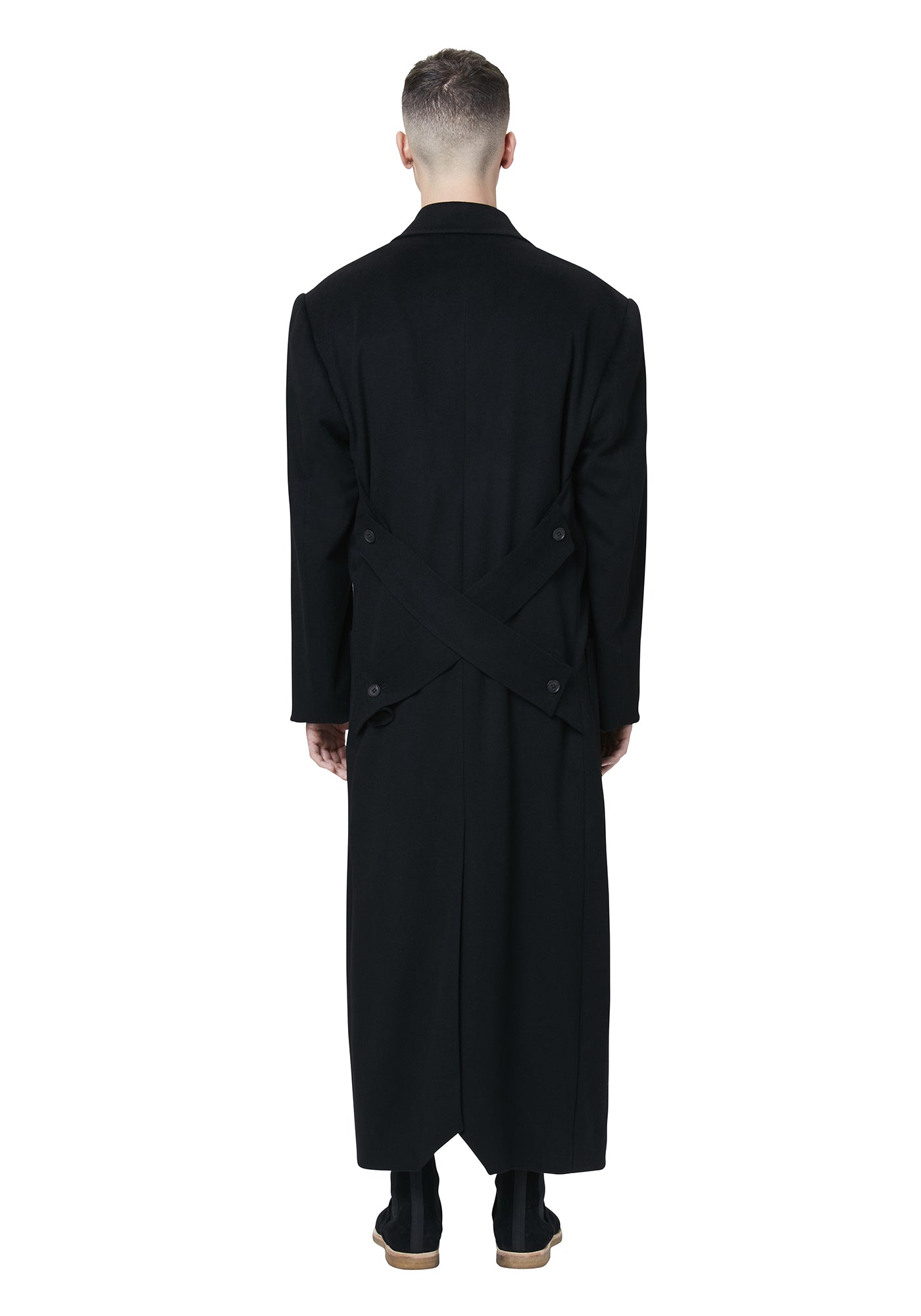 Pearl Cashmere Notch Lapel Overcoat