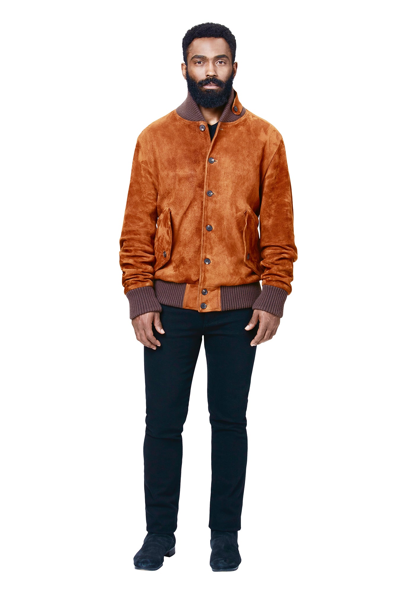 Poinsettia Suede Bomber