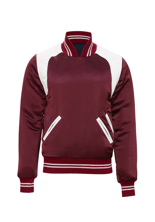 Alondra Silk Reversible Varsity Pullover