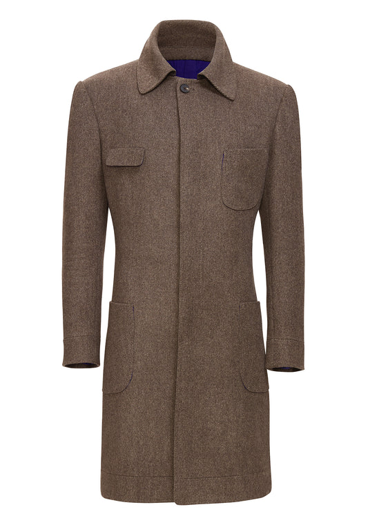 Greenleaf Cashmere Military Coat