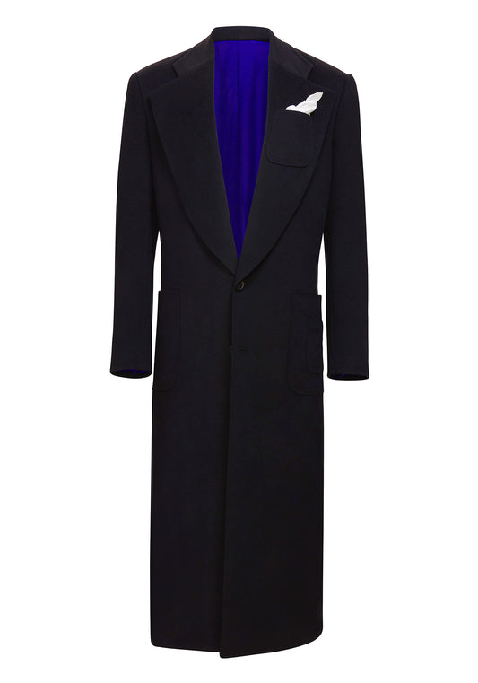 Pearl Cashmere Notch Lapel Overcoat